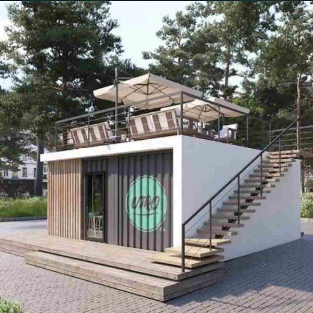 Киоск закусочной с верандой